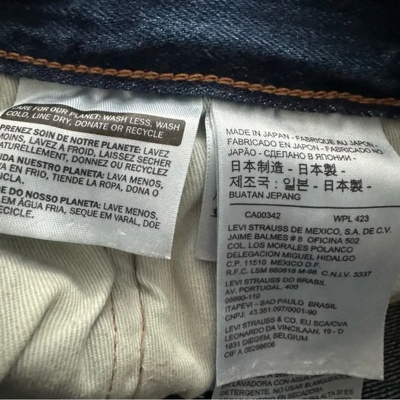 [LEVI’S] 501 White Cone Selvedge Blue Straight Jeans with Vintage Wash - Picture 7 of 11